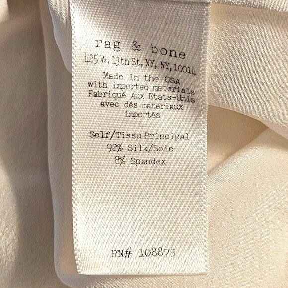 rag & bone Silk Blouse M – Minimalist Chic Neutral Capsule Wardrobe layering - Picture 7 of 11